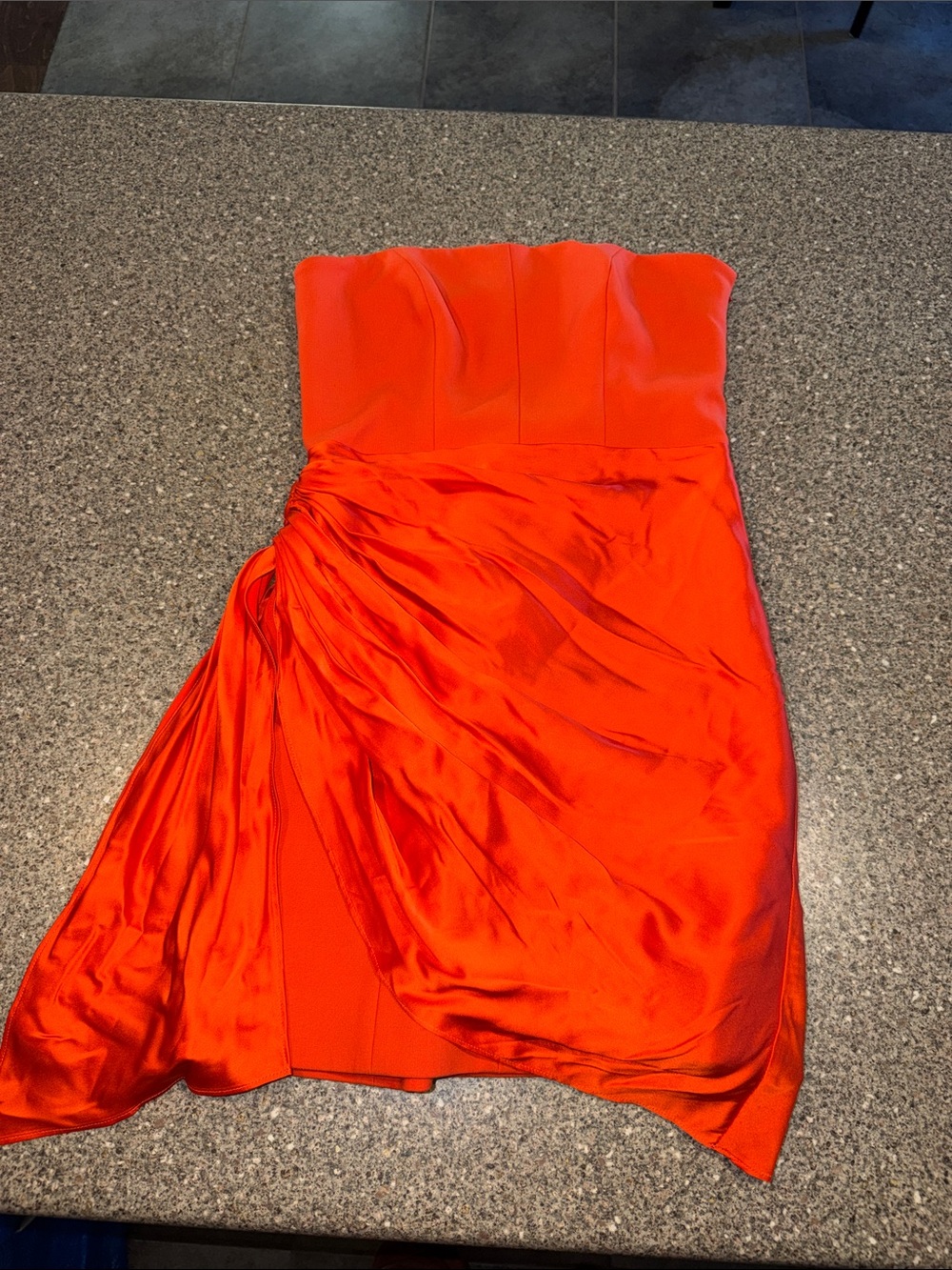5 à 7 cinq á sept Kinnith strapless draped tie mini dress